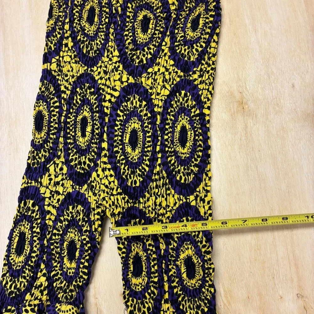 Pants Set Girls 8-9 Years Multicolor Pattern Print Ruffle Top Bell Bottom Pants